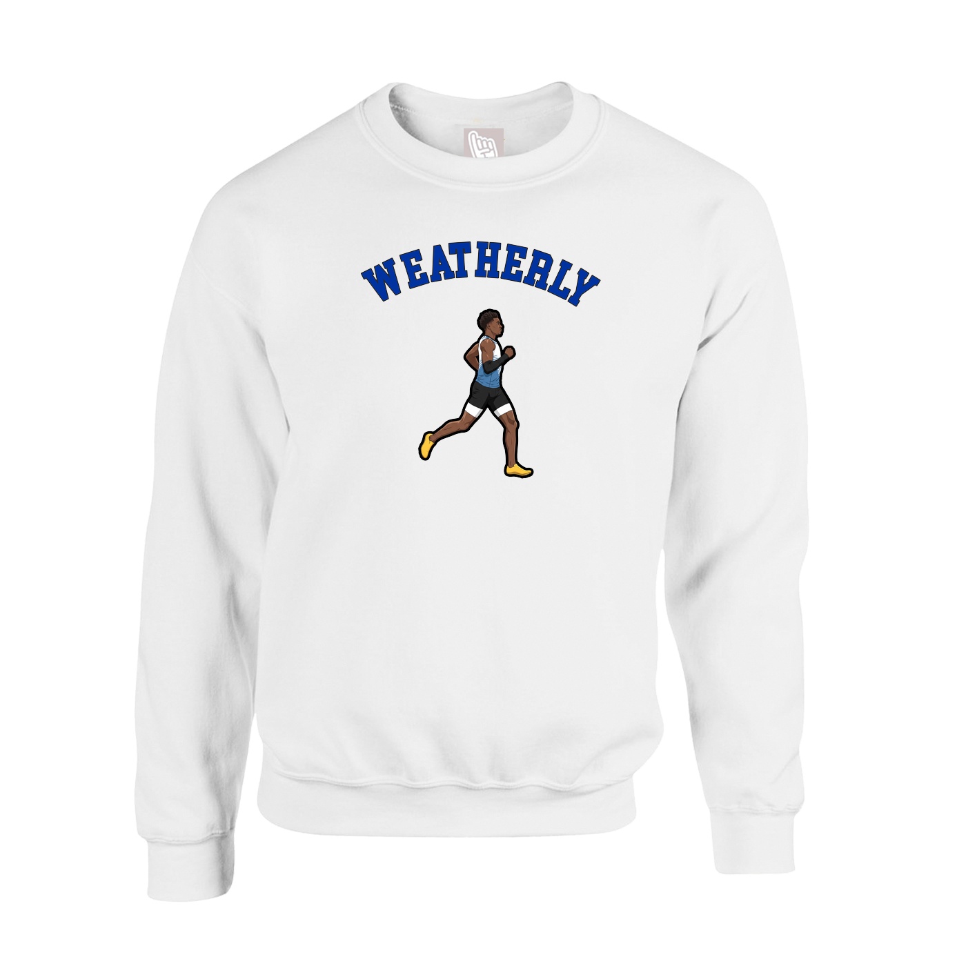 Fleece Crew — Shirsey Arch in White