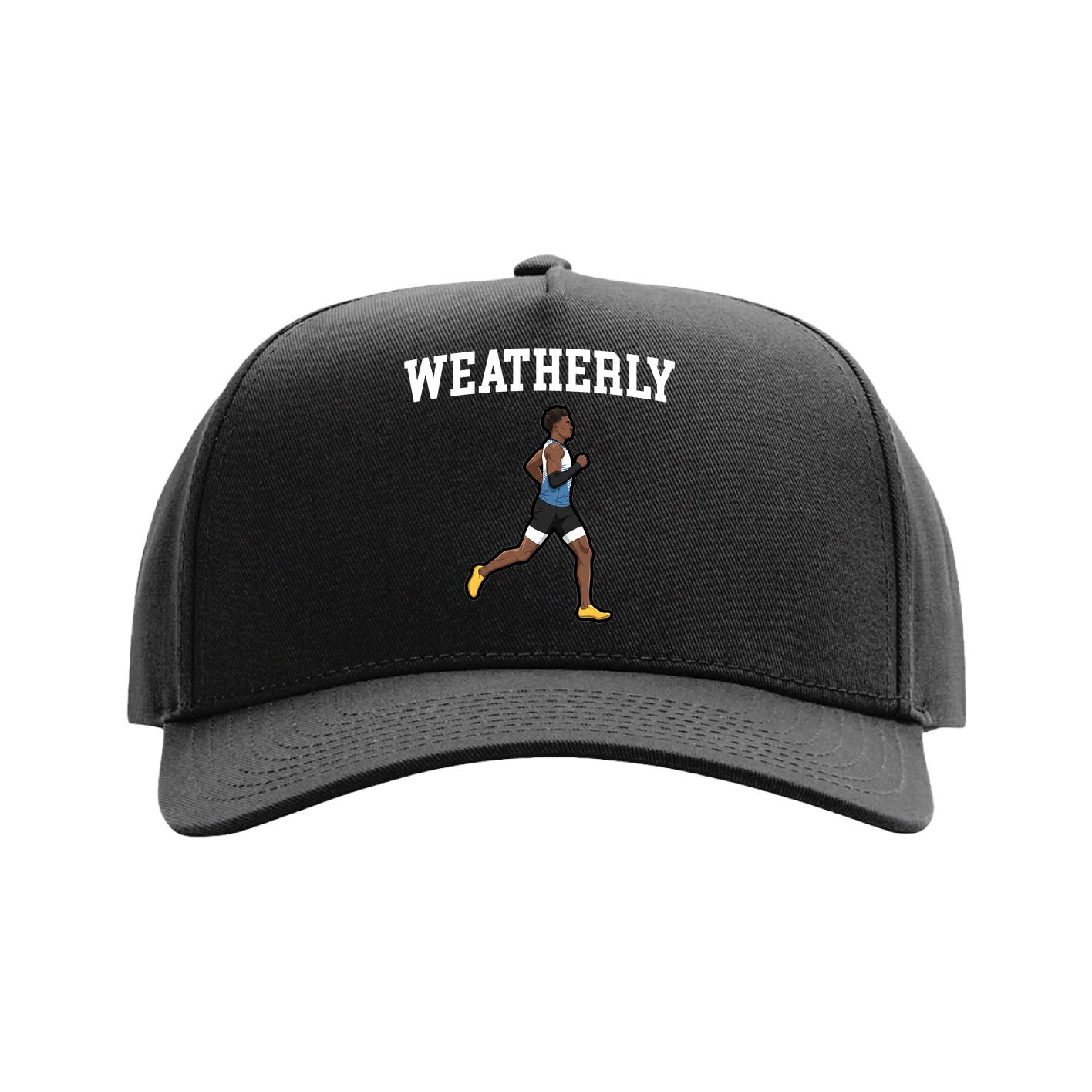 Full Fabric Five-Panel Champ Cap — Shirsey in Black