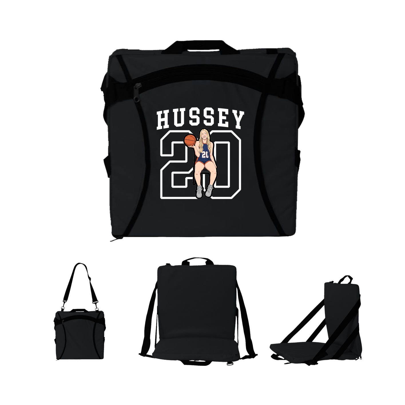 Folding Stadium Seat — Shirsey in Black