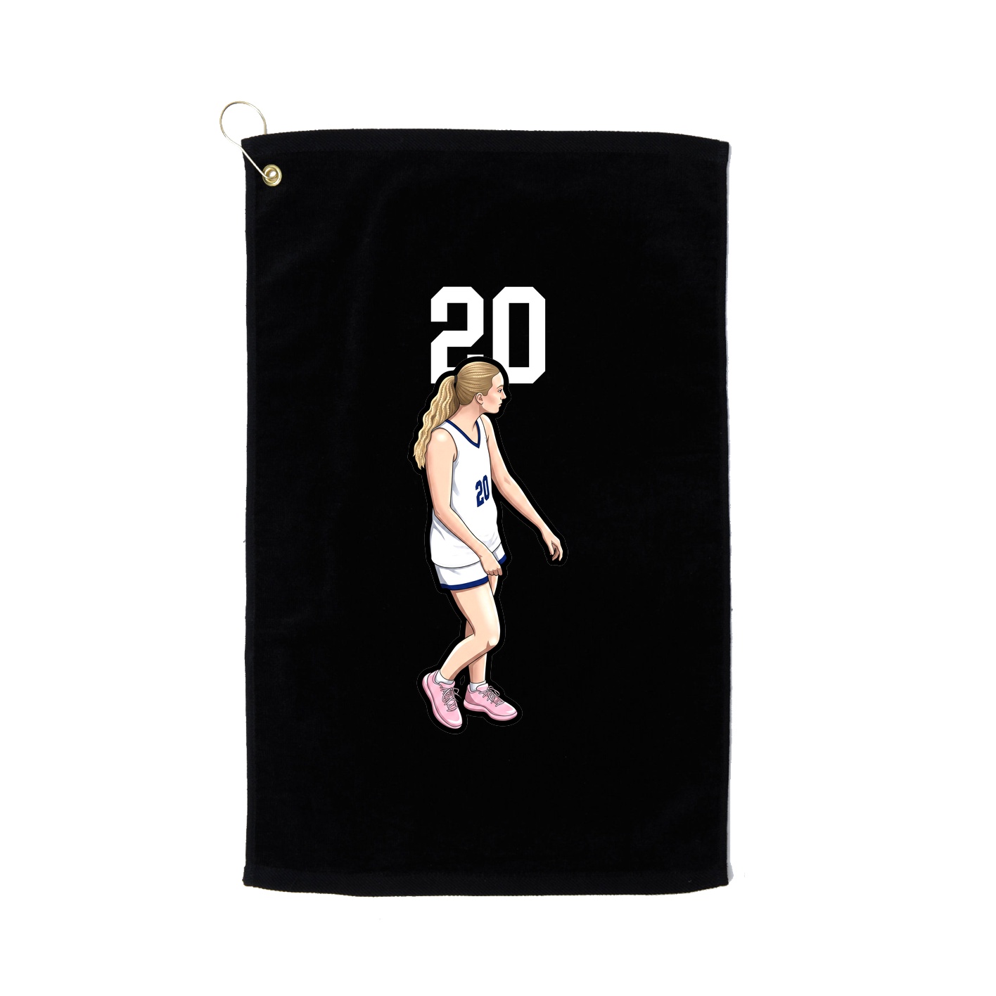 Golf Towel — Number Top in Black
