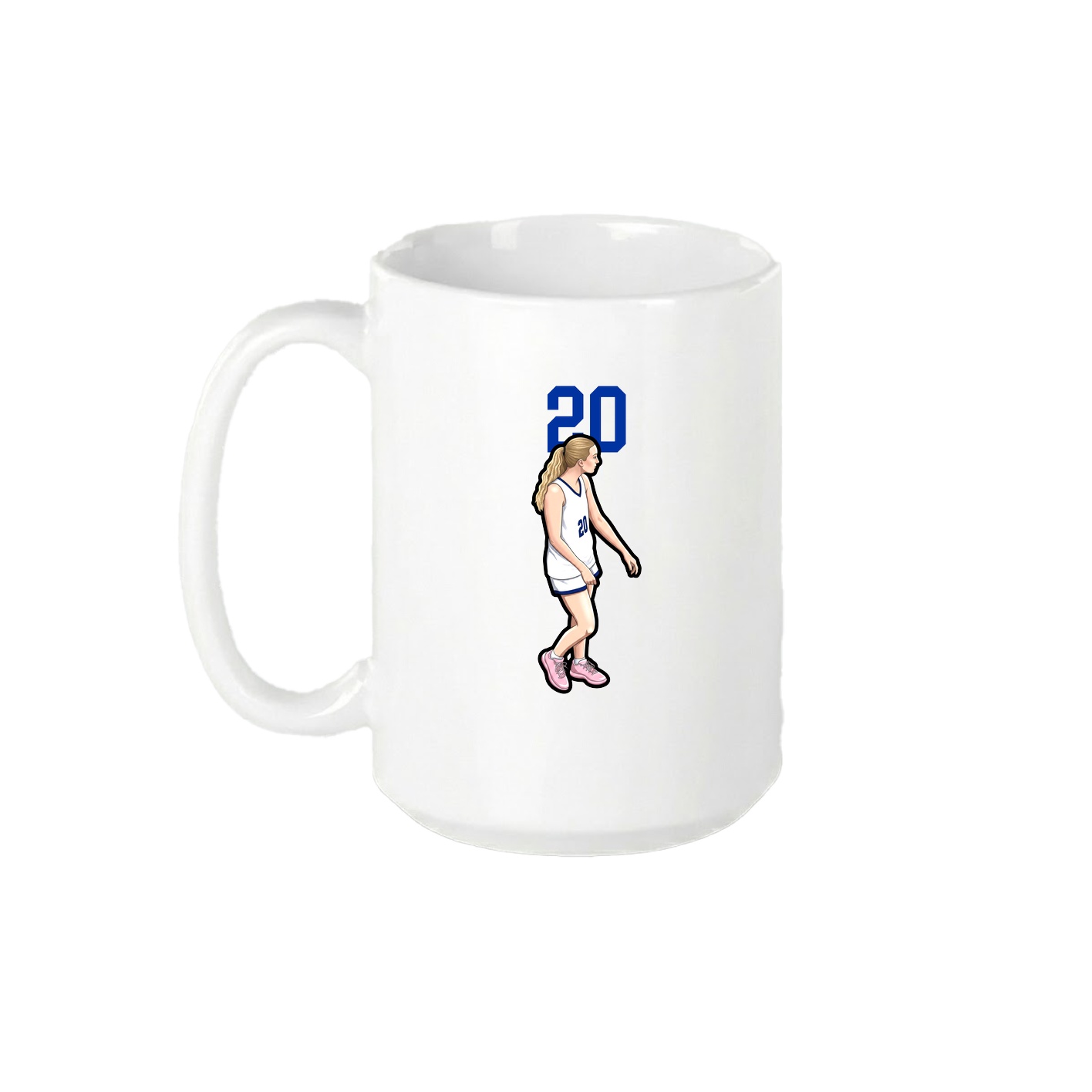 15oz Coffee Mug — Number Top in White