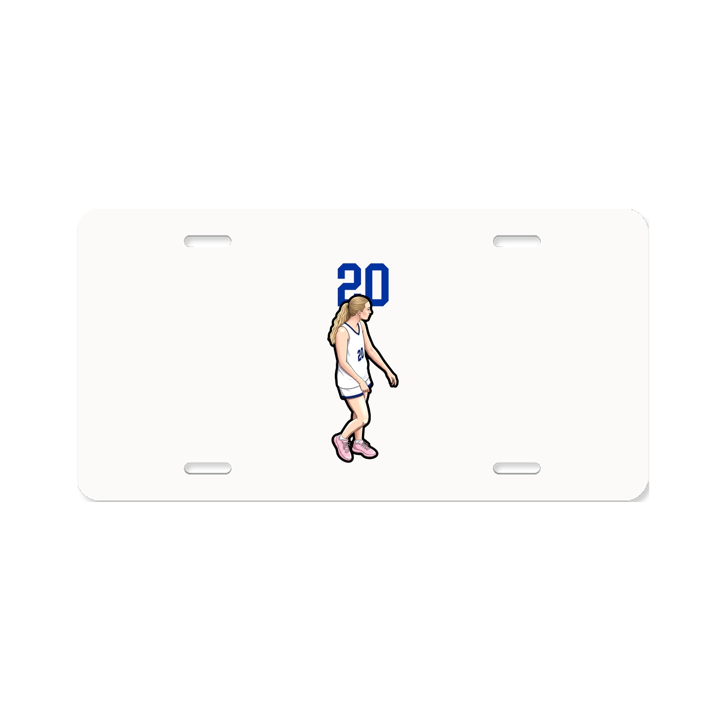 License Plate — Number Top in Classic