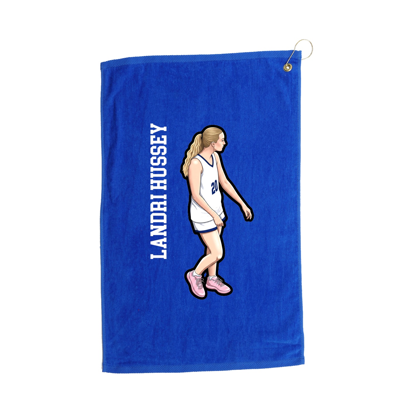 Golf Towel — Name Vertical in Royal
