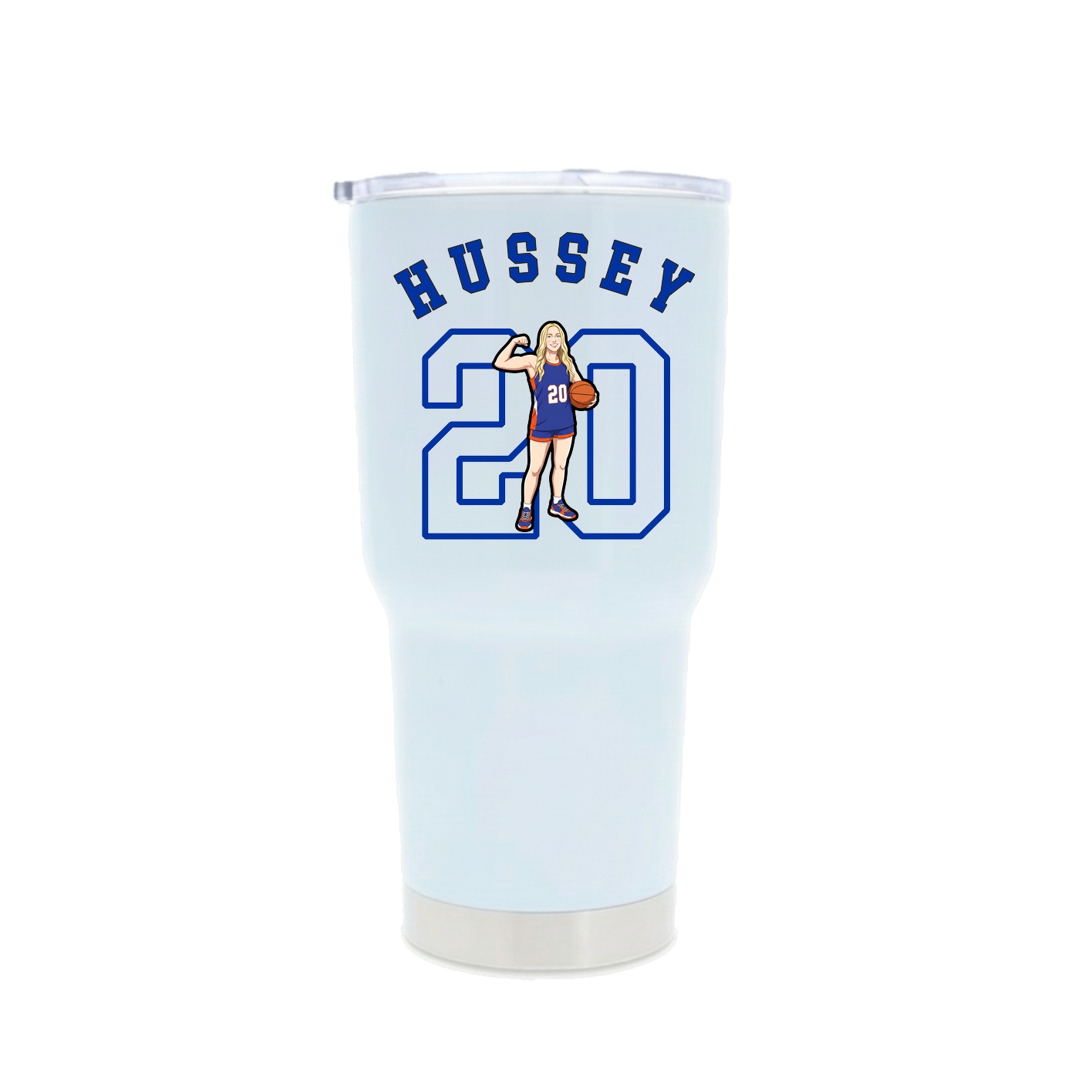 30oz Stainless Steel Tumbler — Shirsey Arch in White