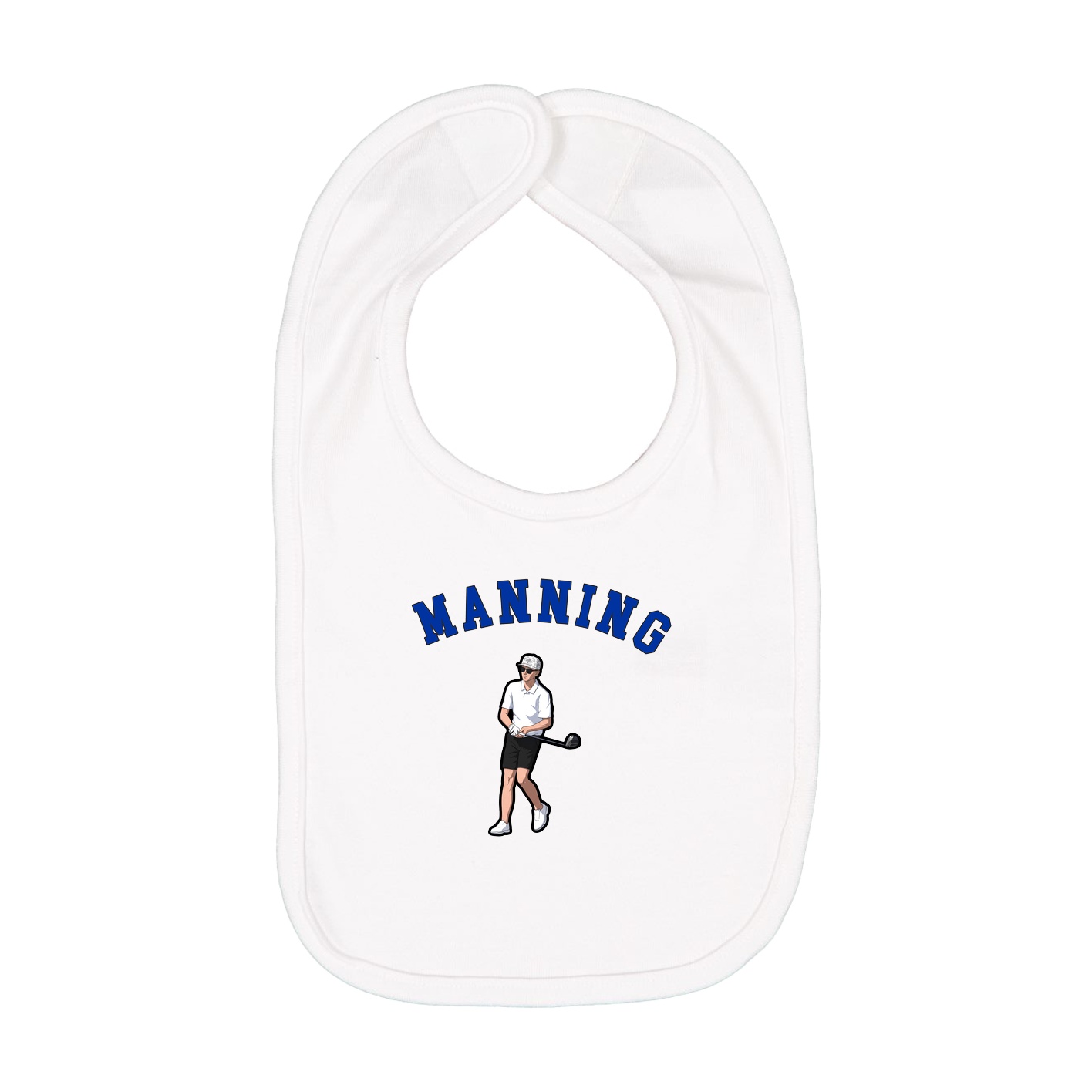 Infant Bib — Shirsey Arch in White