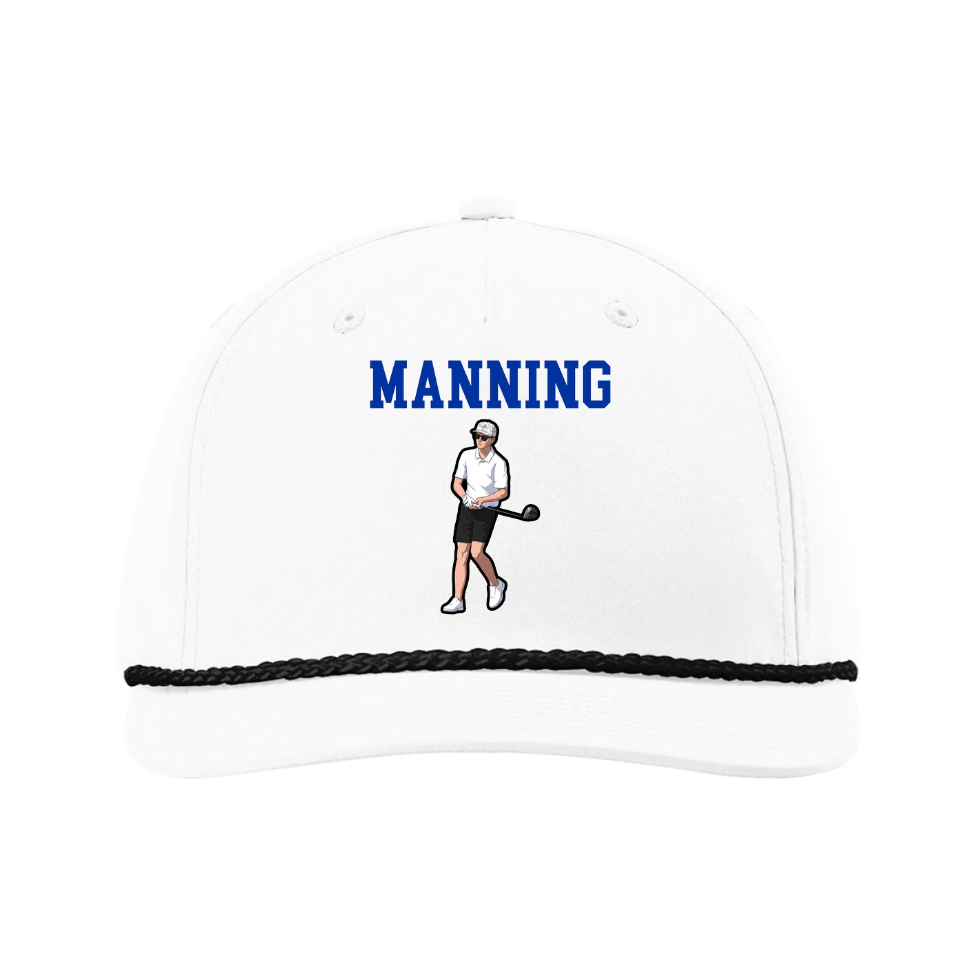 Five-Panel Classic Rope Cap — Shirsey in White