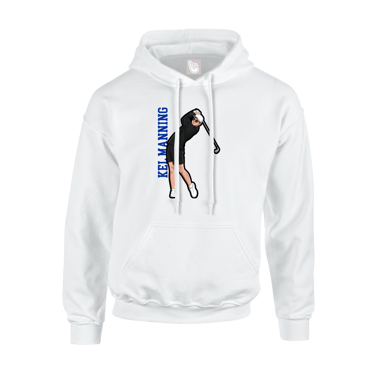 Hoodie — Name Vertical in White