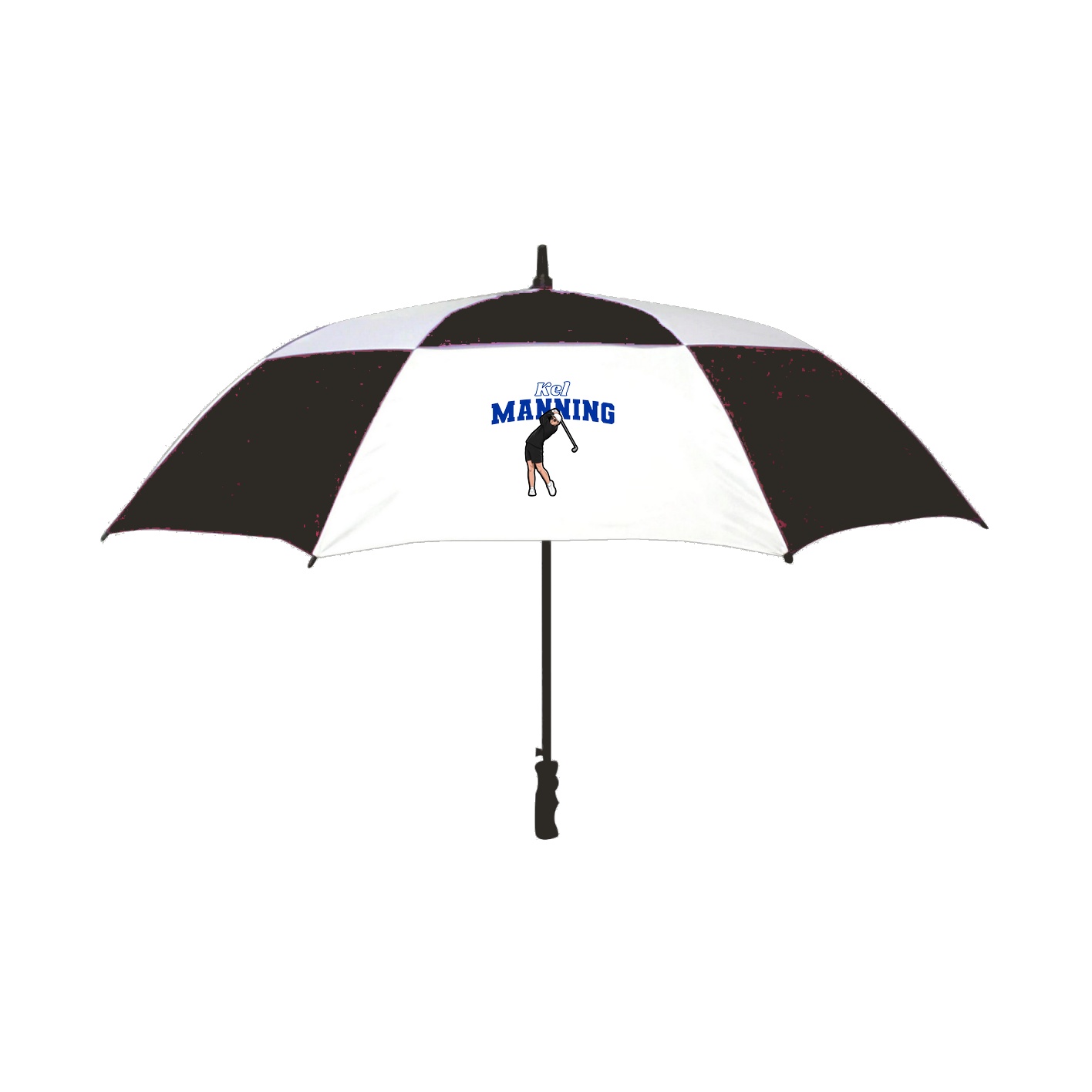 Golf Umbrella — Name Arch in Black
