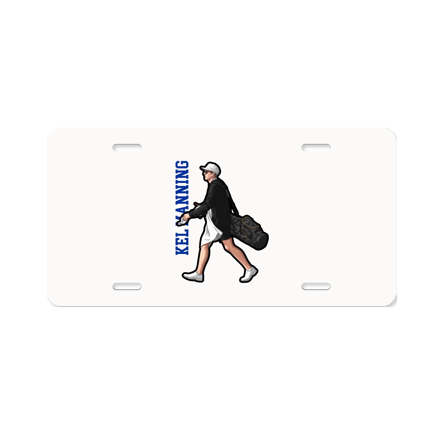 License Plate — Name Vertical in Classic