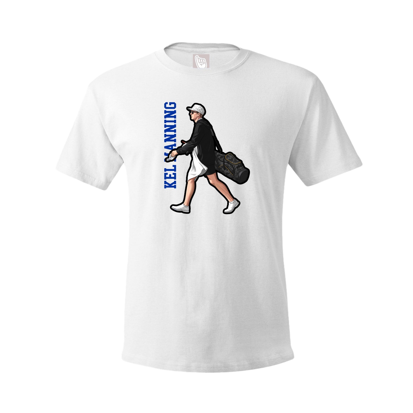 Tee — Name Vertical in White