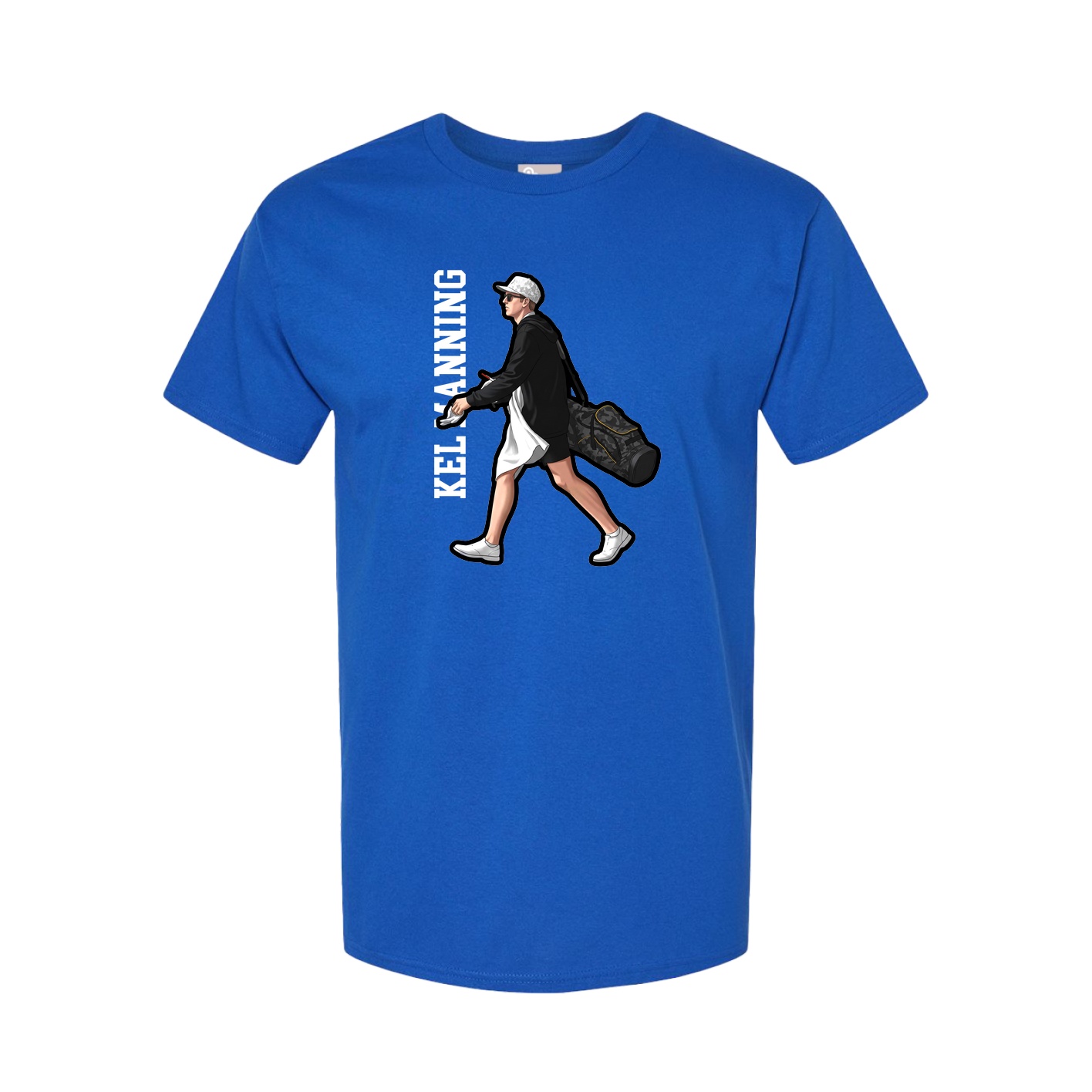 Youth Tee — Name Vertical in Royal