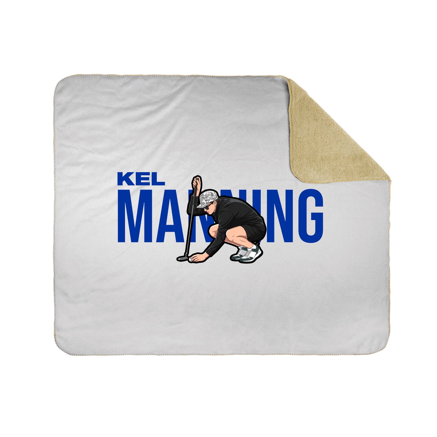 Throw Blanket — Player Name in White