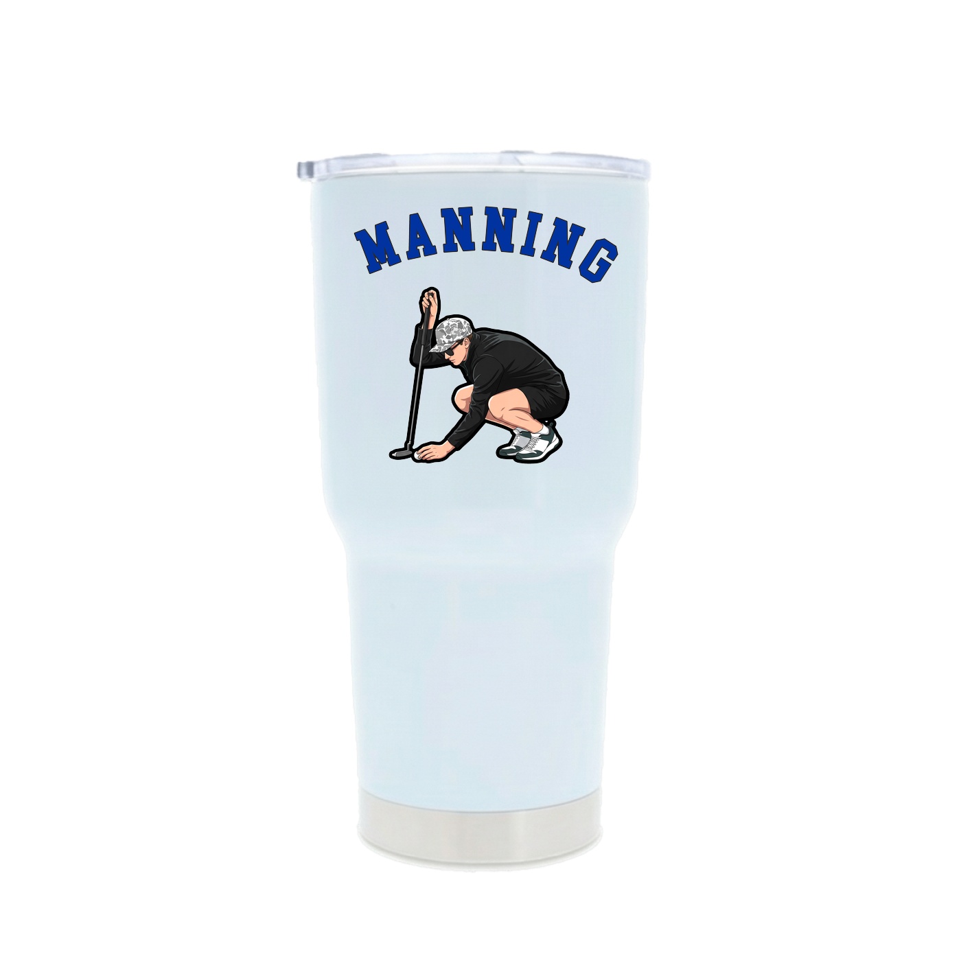 30oz Stainless Steel Tumbler — Shirsey Arch in White