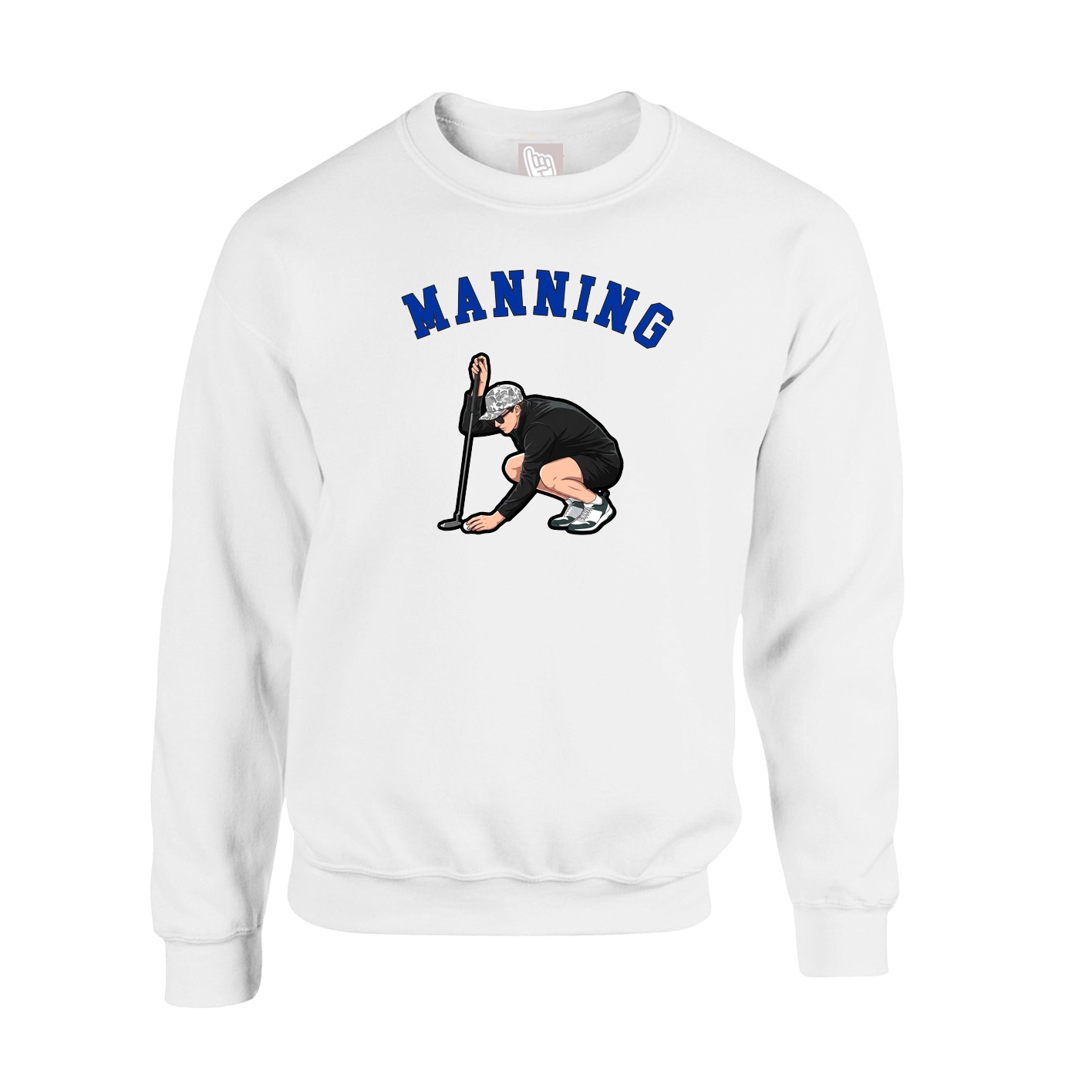 Fleece Crew — Shirsey Arch in White