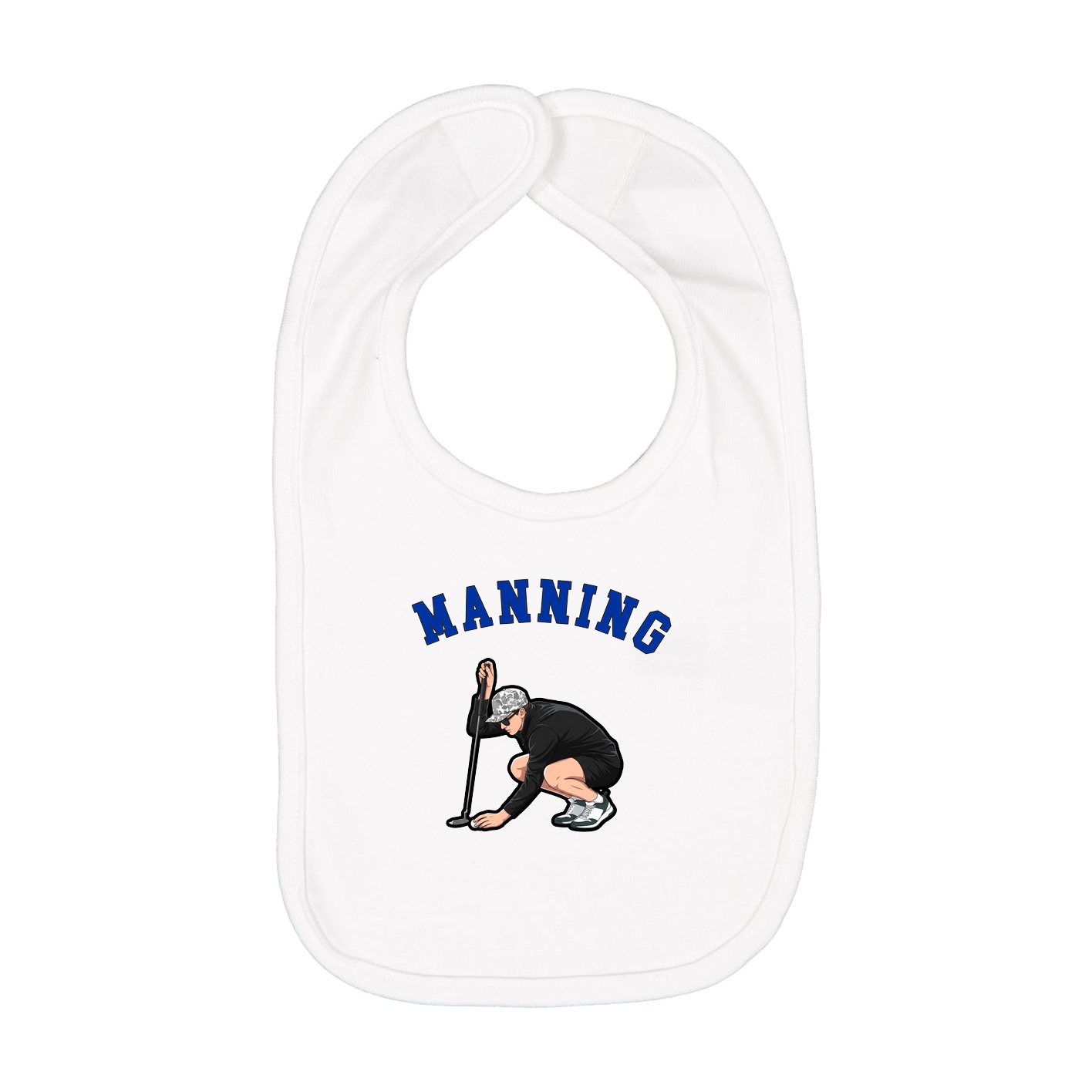 Infant Bib — Shirsey Arch in White