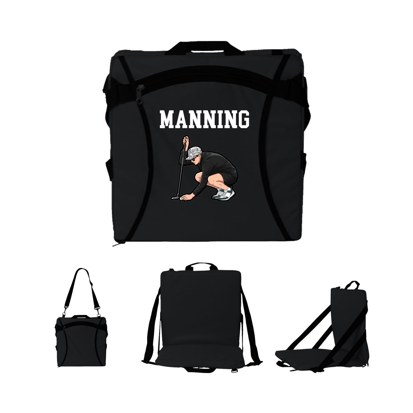 Folding Stadium Seat — Shirsey in Black