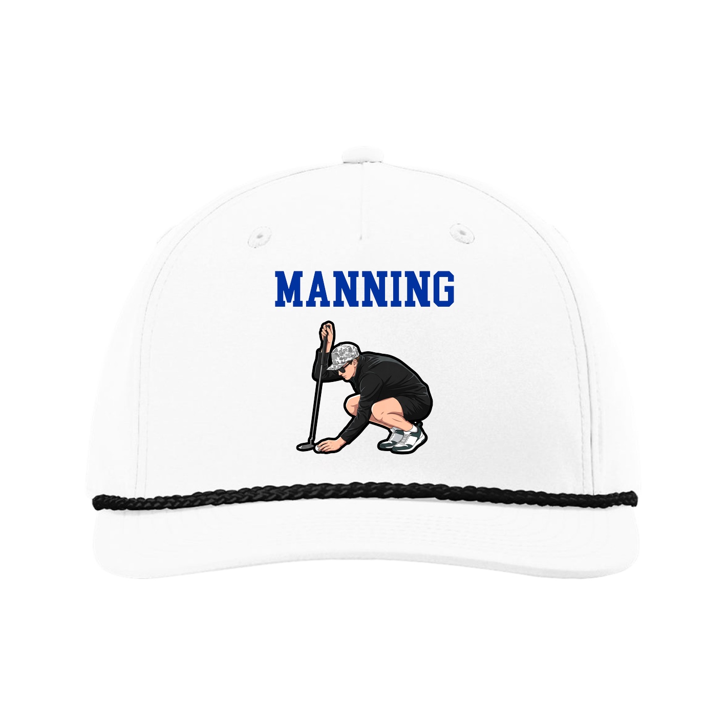 Five-Panel Classic Rope Cap — Shirsey in White