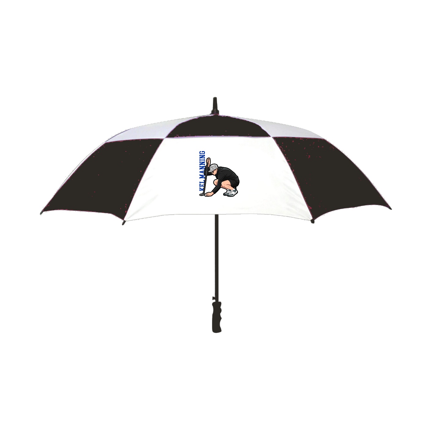 Golf Umbrella — Name Vertical in Black