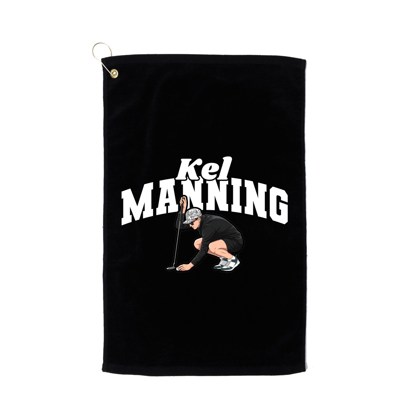 Golf Towel — Signature Arch in Black