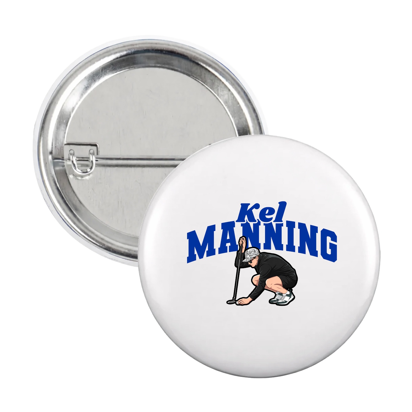 Game Day Button — Signature Arch in White