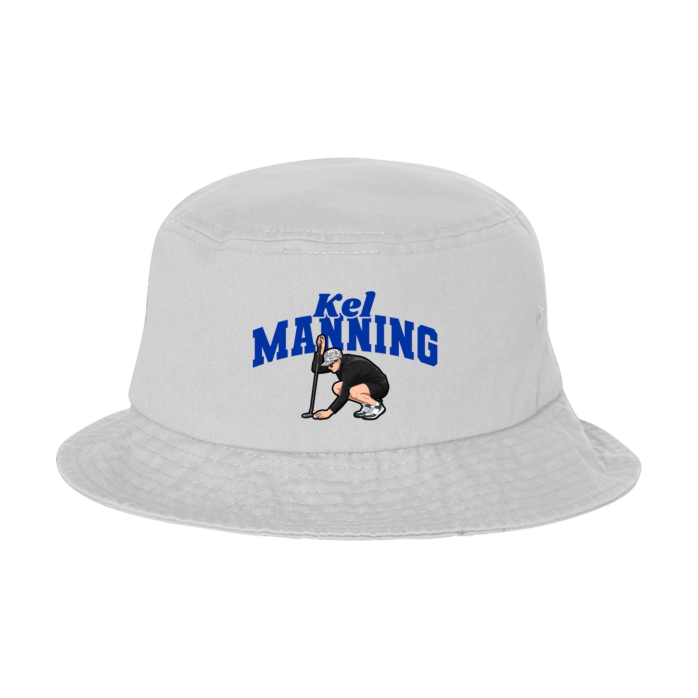 Bucket Cap — Signature Arch in White