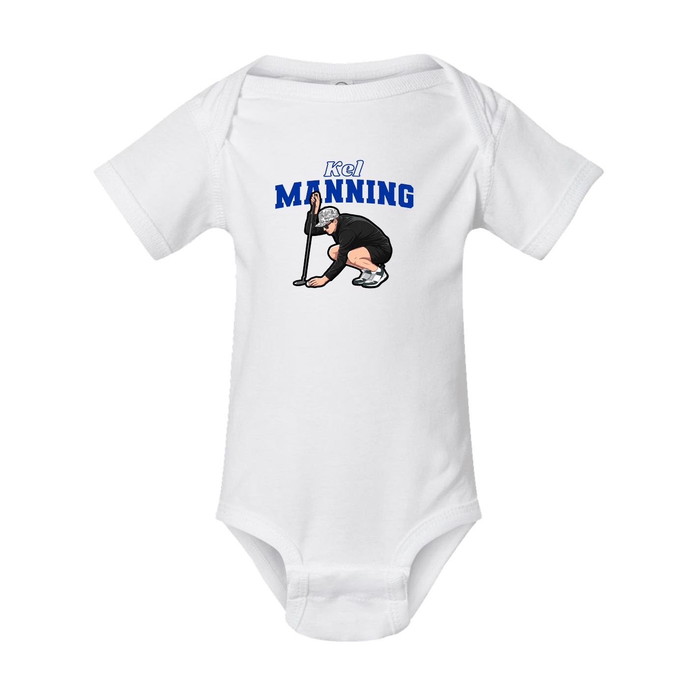 Baby Onesie — Name Arch in White
