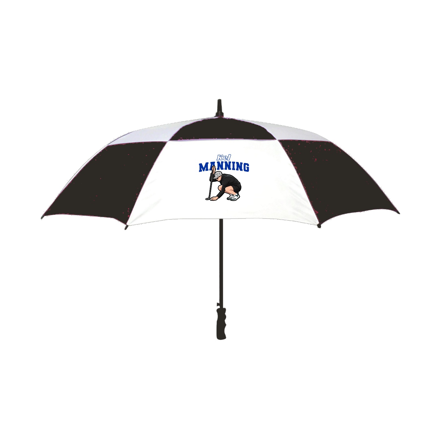 Golf Umbrella — Name Arch in Black