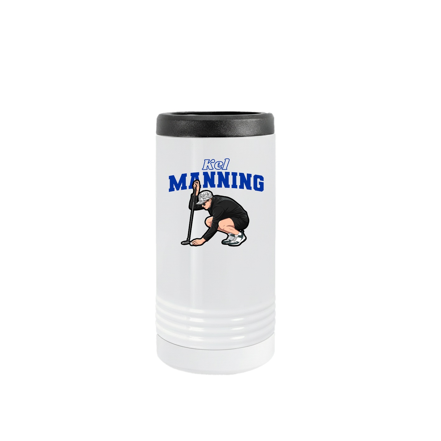 Slim Beverage Holder — Name Arch in White