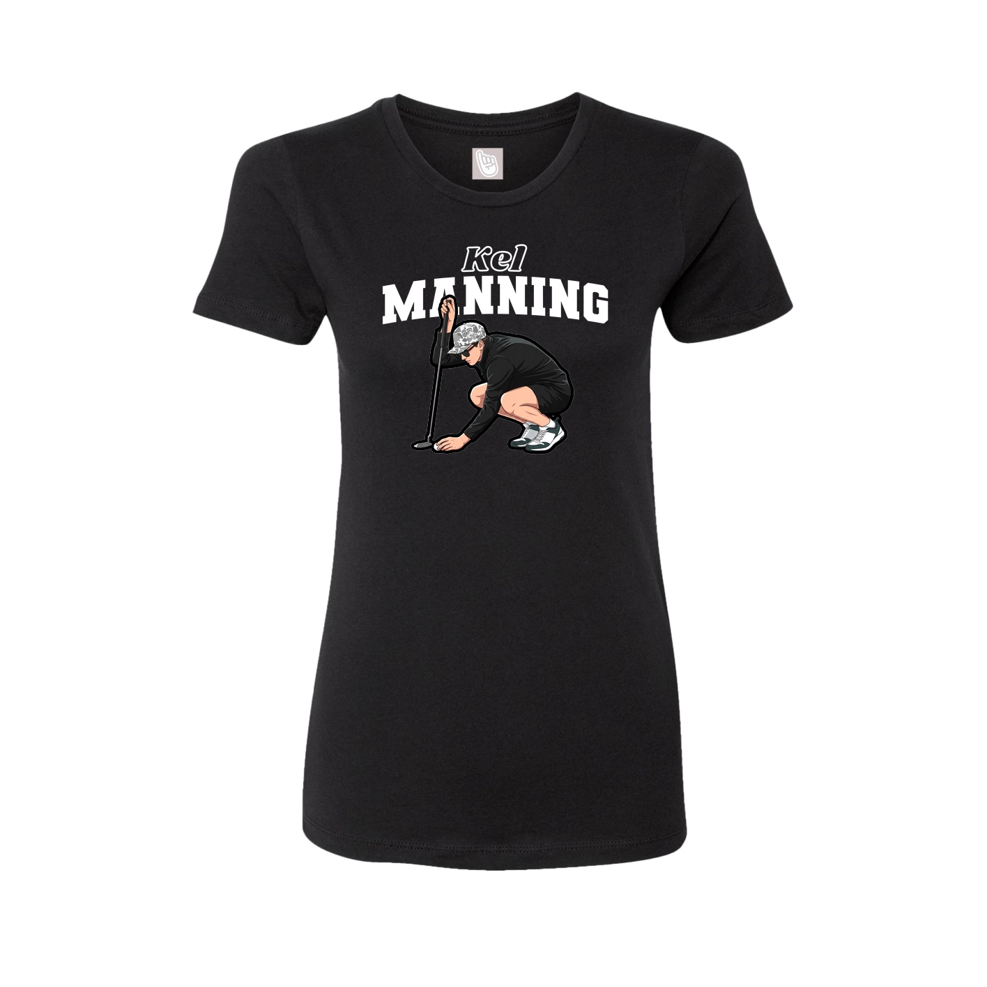 Womens Tee — Name Arch in Black