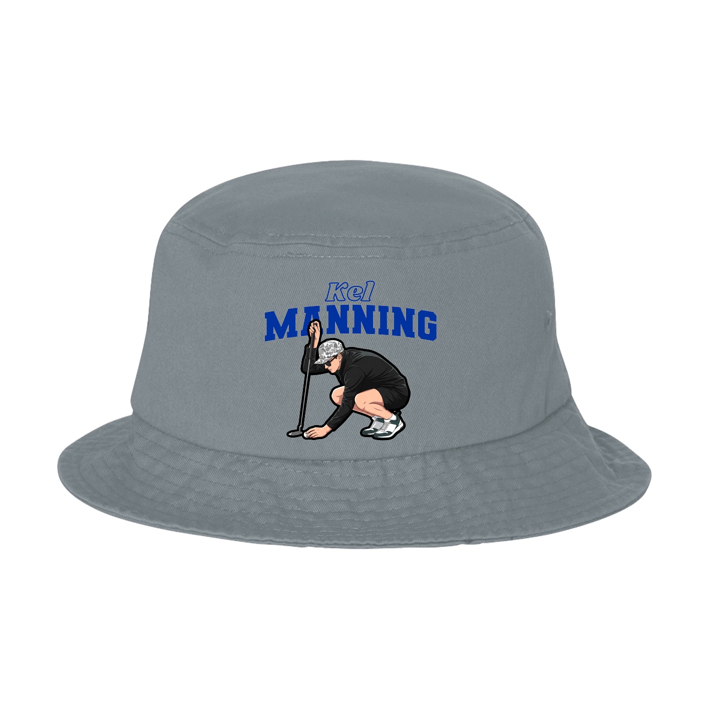 Bucket Cap — Name Arch in Grey