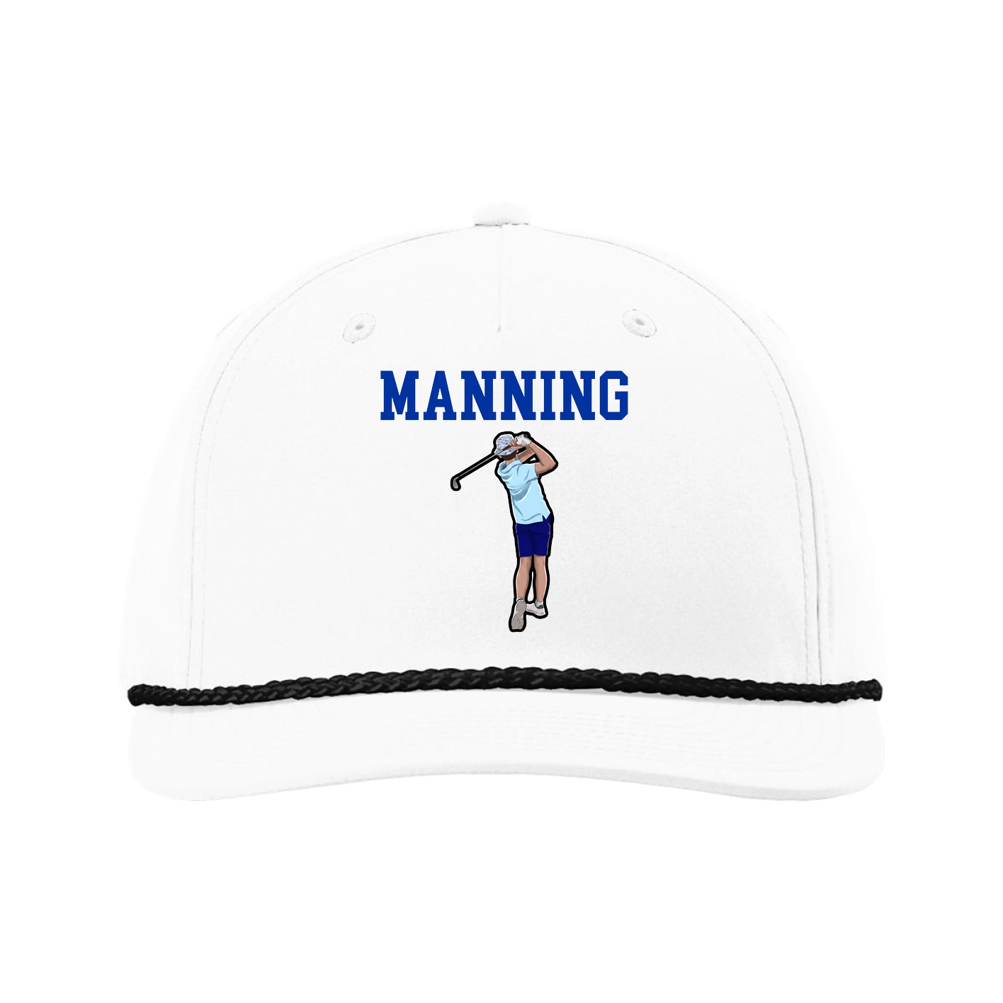 Five-Panel Classic Rope Cap — Shirsey in White