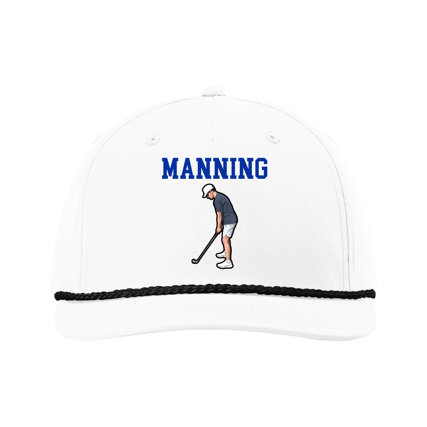 Five-Panel Classic Rope Cap — Shirsey in White