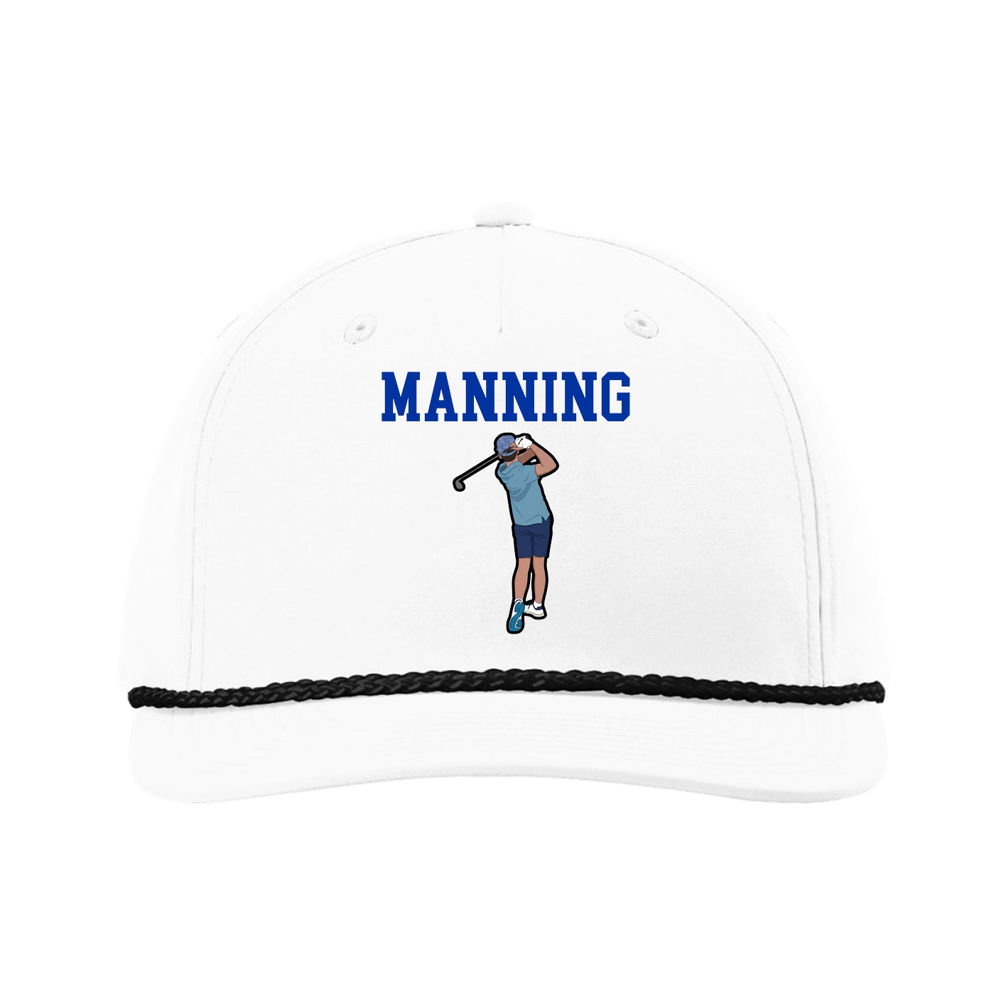 Five-Panel Classic Rope Cap — Shirsey in White