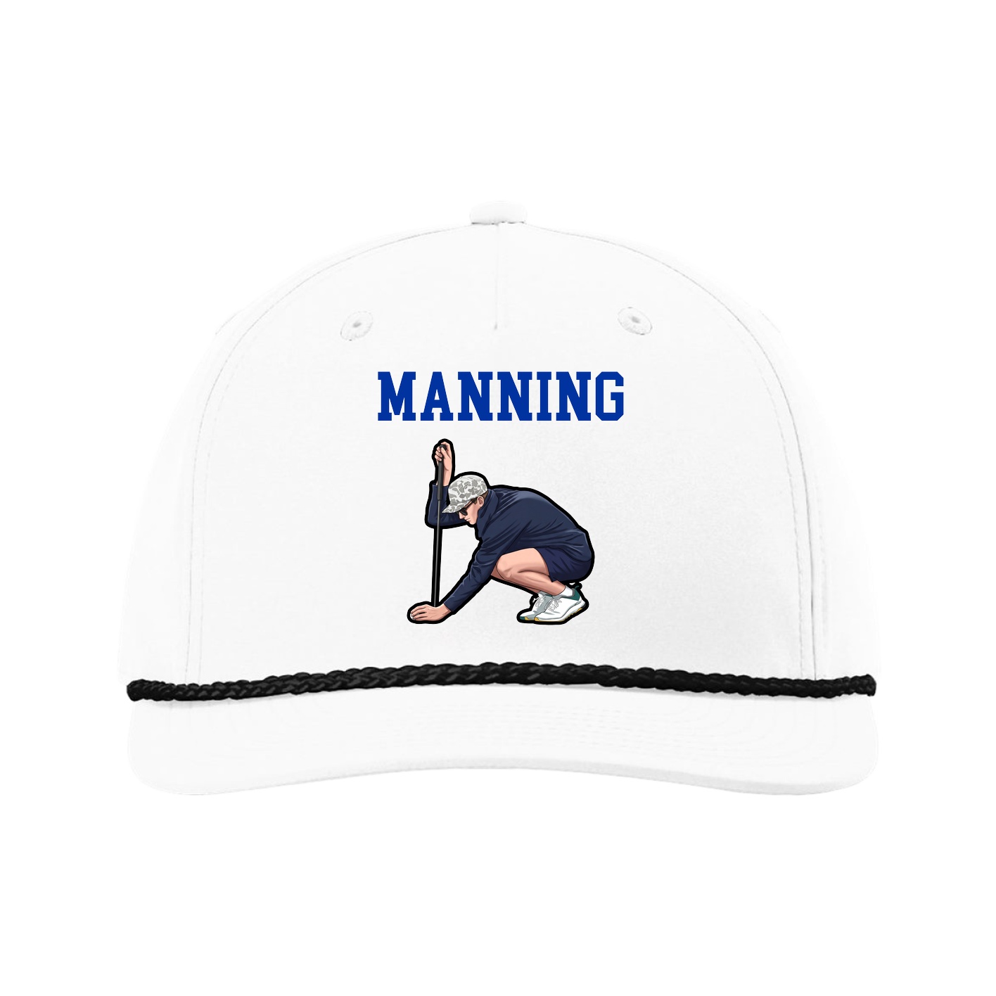 Five-Panel Classic Rope Cap — Shirsey in White