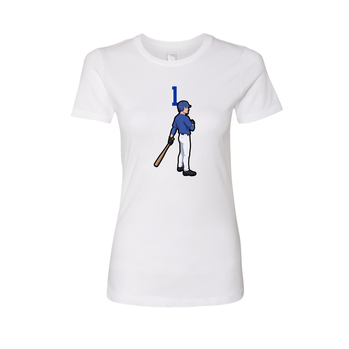 Fitted Women's Tee — Number Top in White