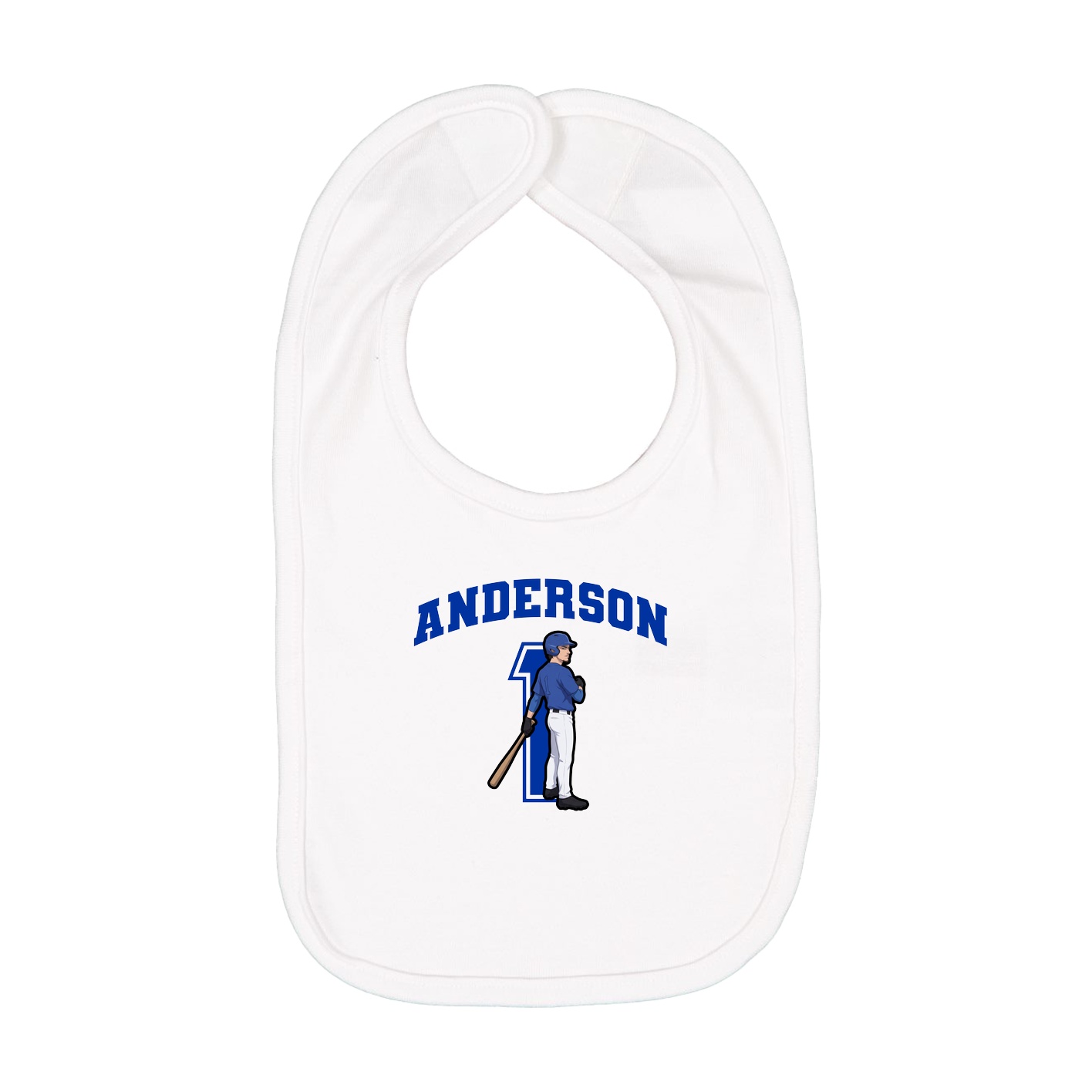 Infant Bib — Number in White