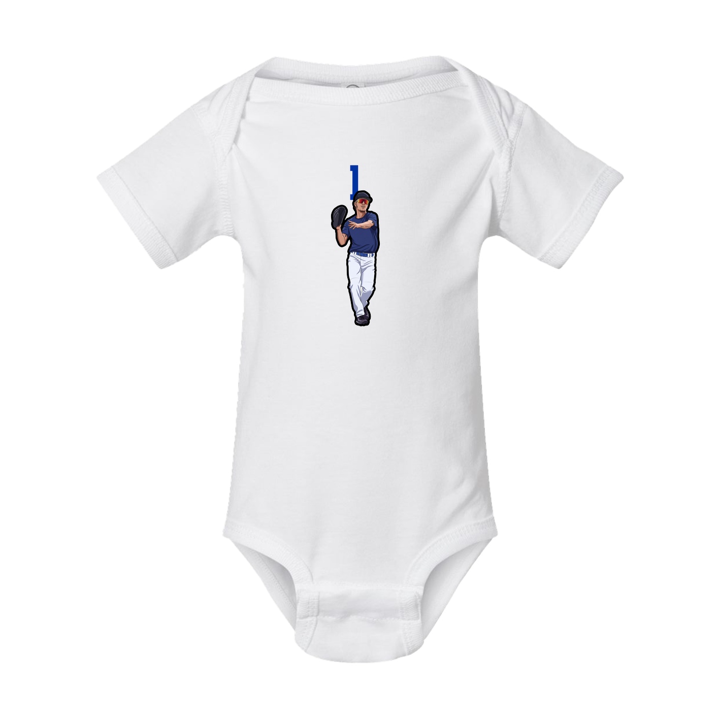 Baby Onesie — Number Top in White