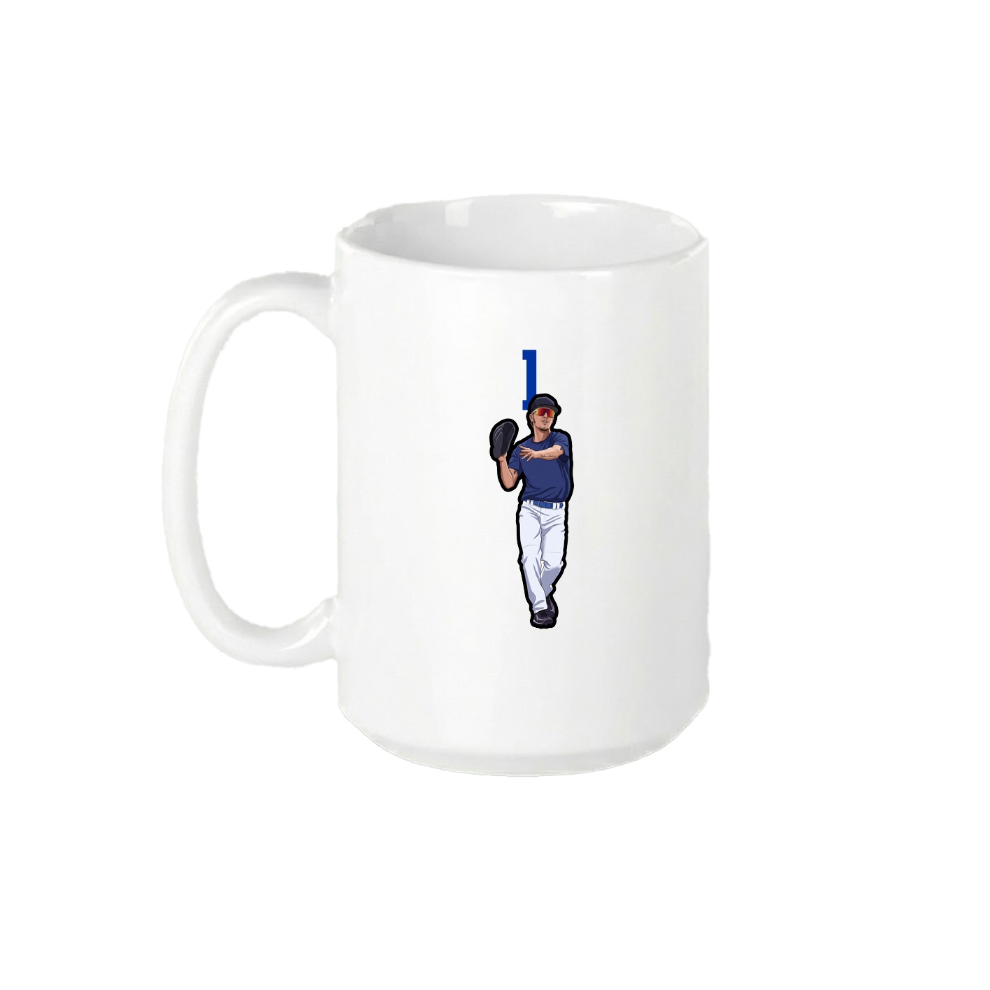 15oz Coffee Mug — Number Top in White