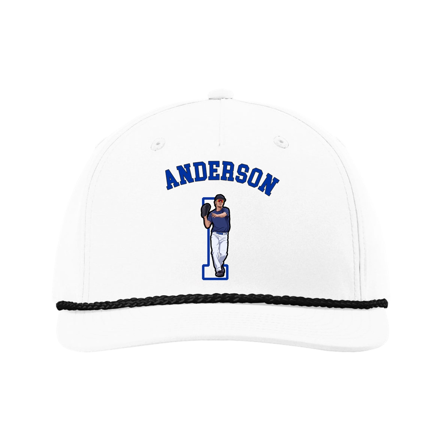 Five-Panel Classic Rope Cap — Shirsey Arch in White