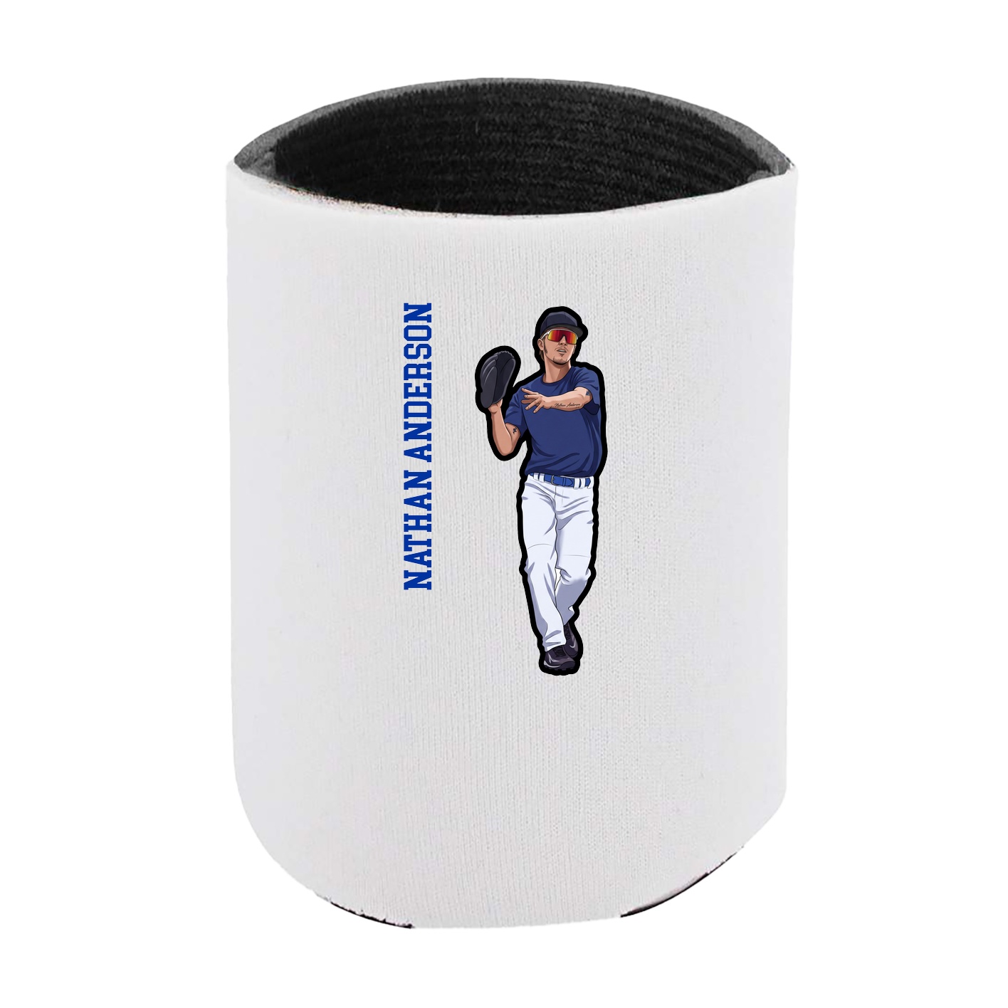 Can Holder — Name Vertical in White