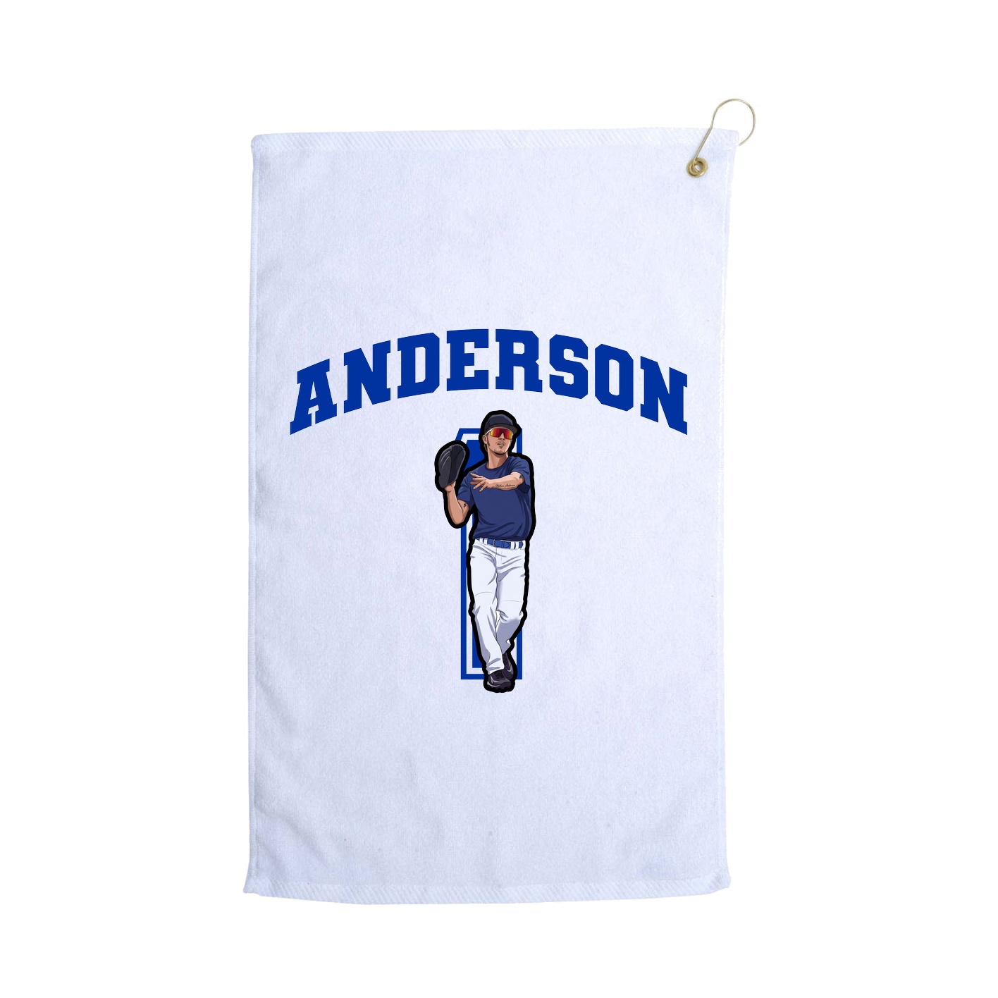 Golf Towel — Number in White