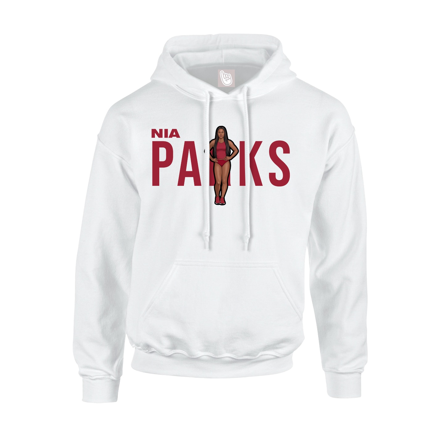 Youth Hoodie — Player Name in White