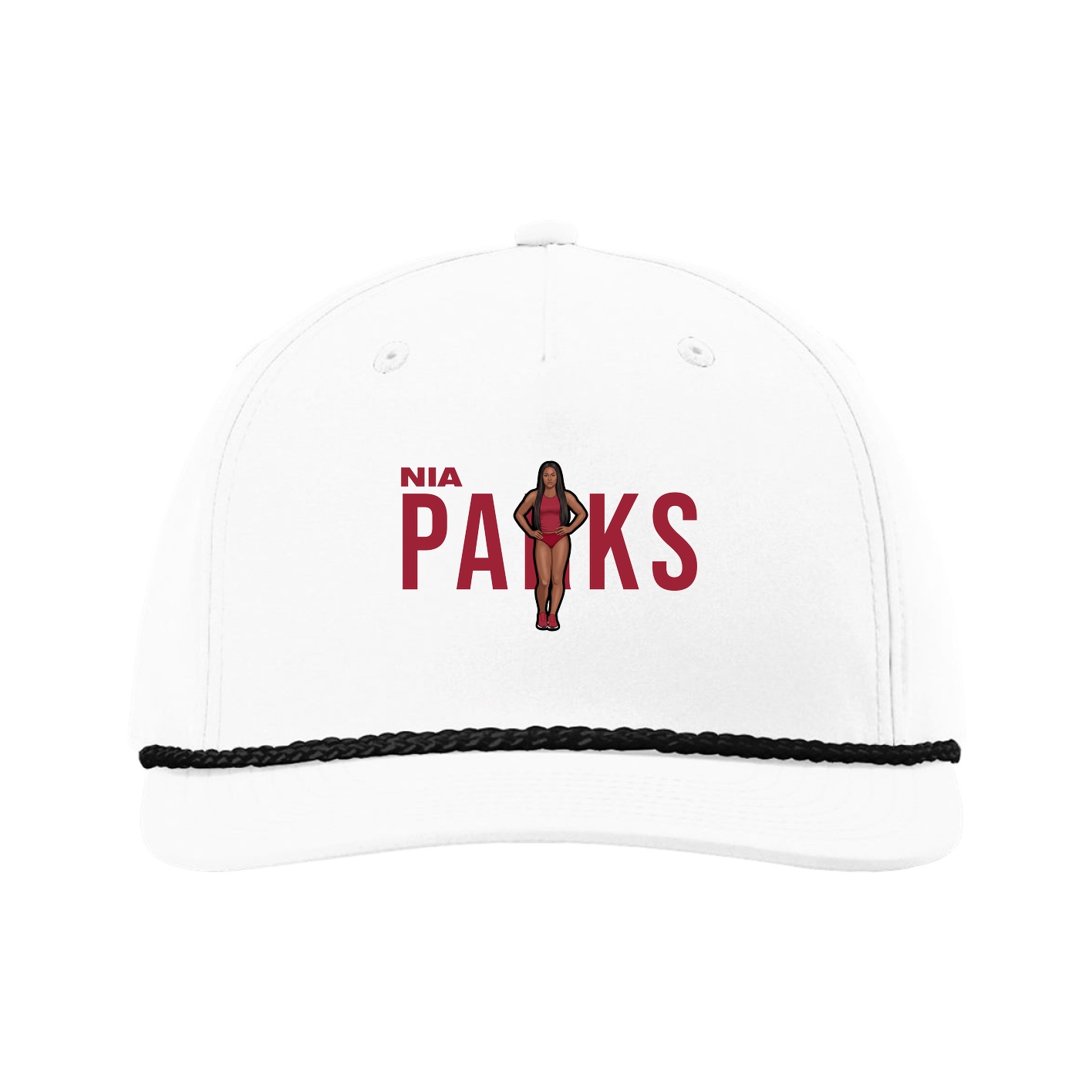 Five-Panel Classic Rope Cap — Player Name in White