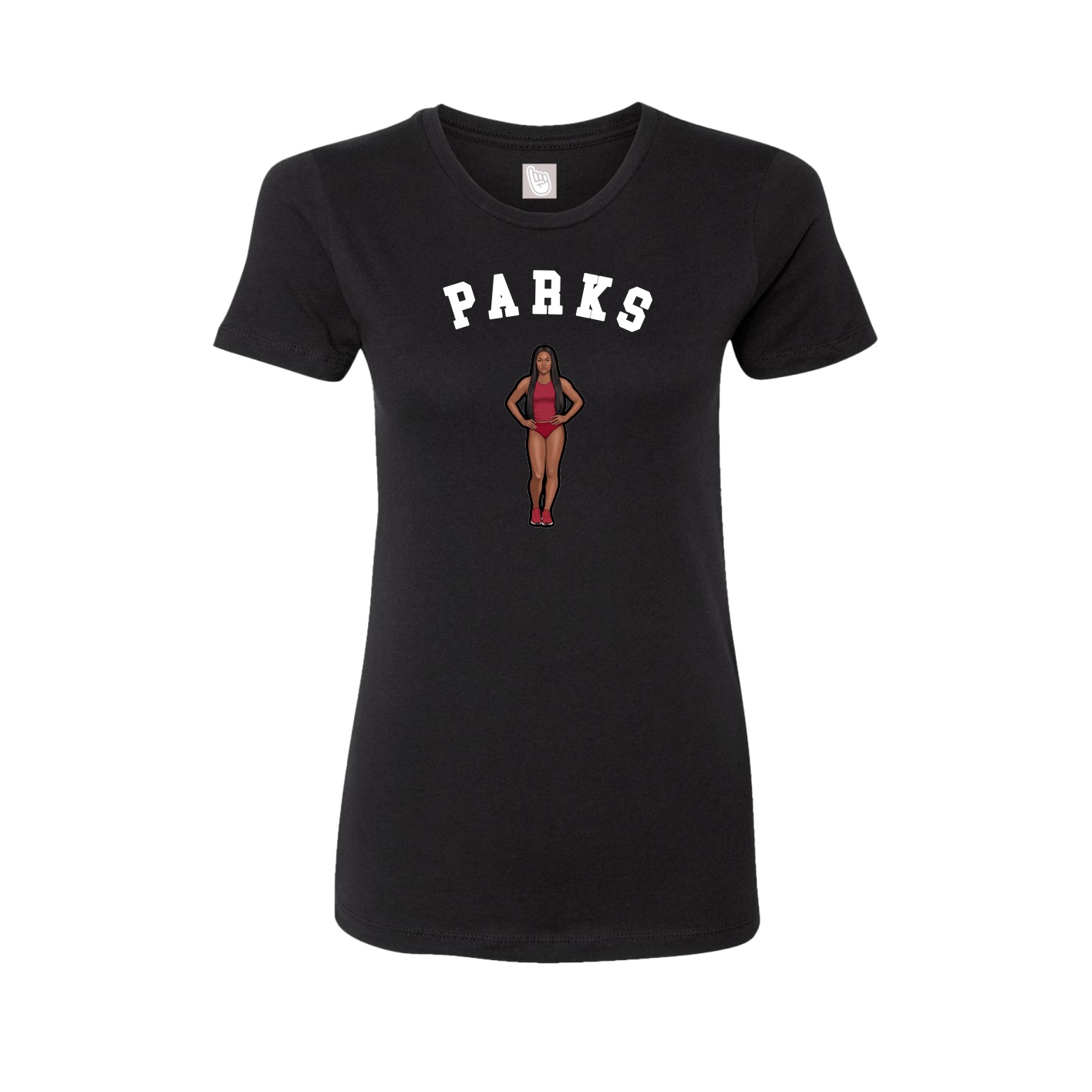 Fitted Women's Tee — Shirsey Arch in Black