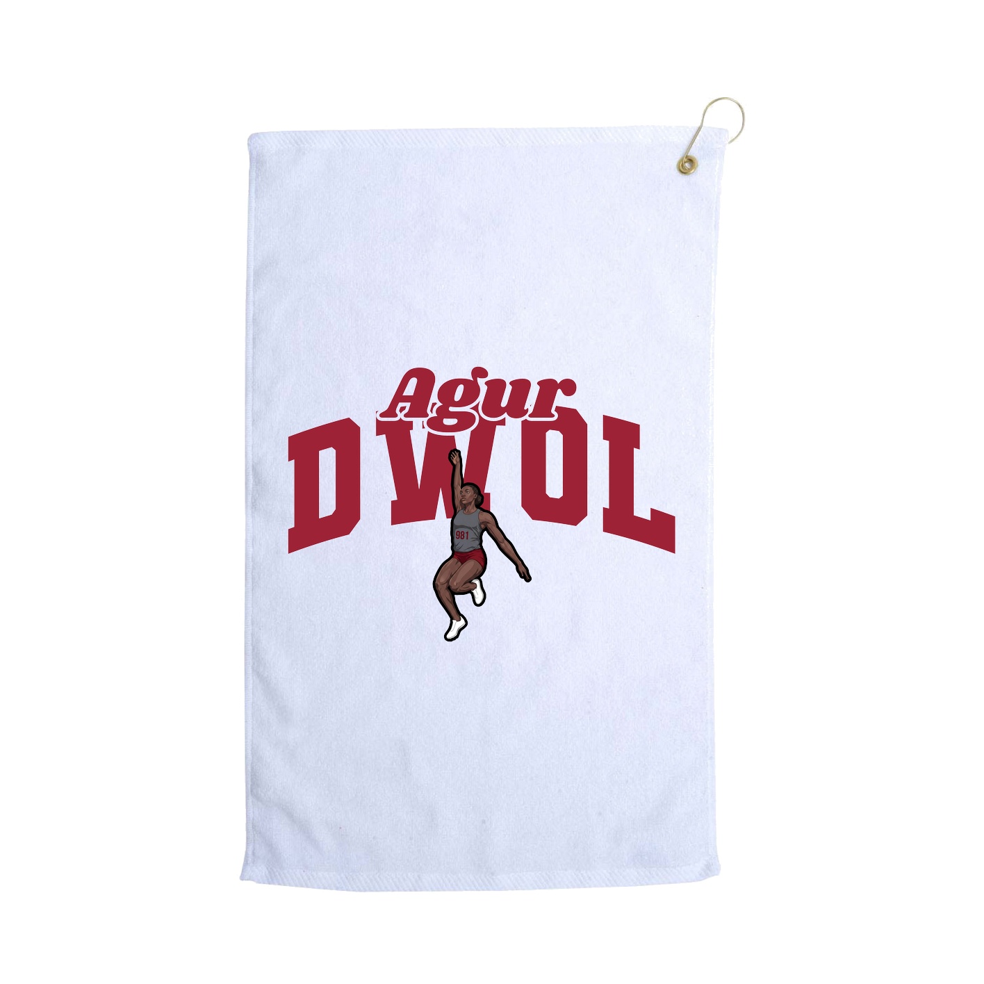 Golf Towel — Signature Arch in White