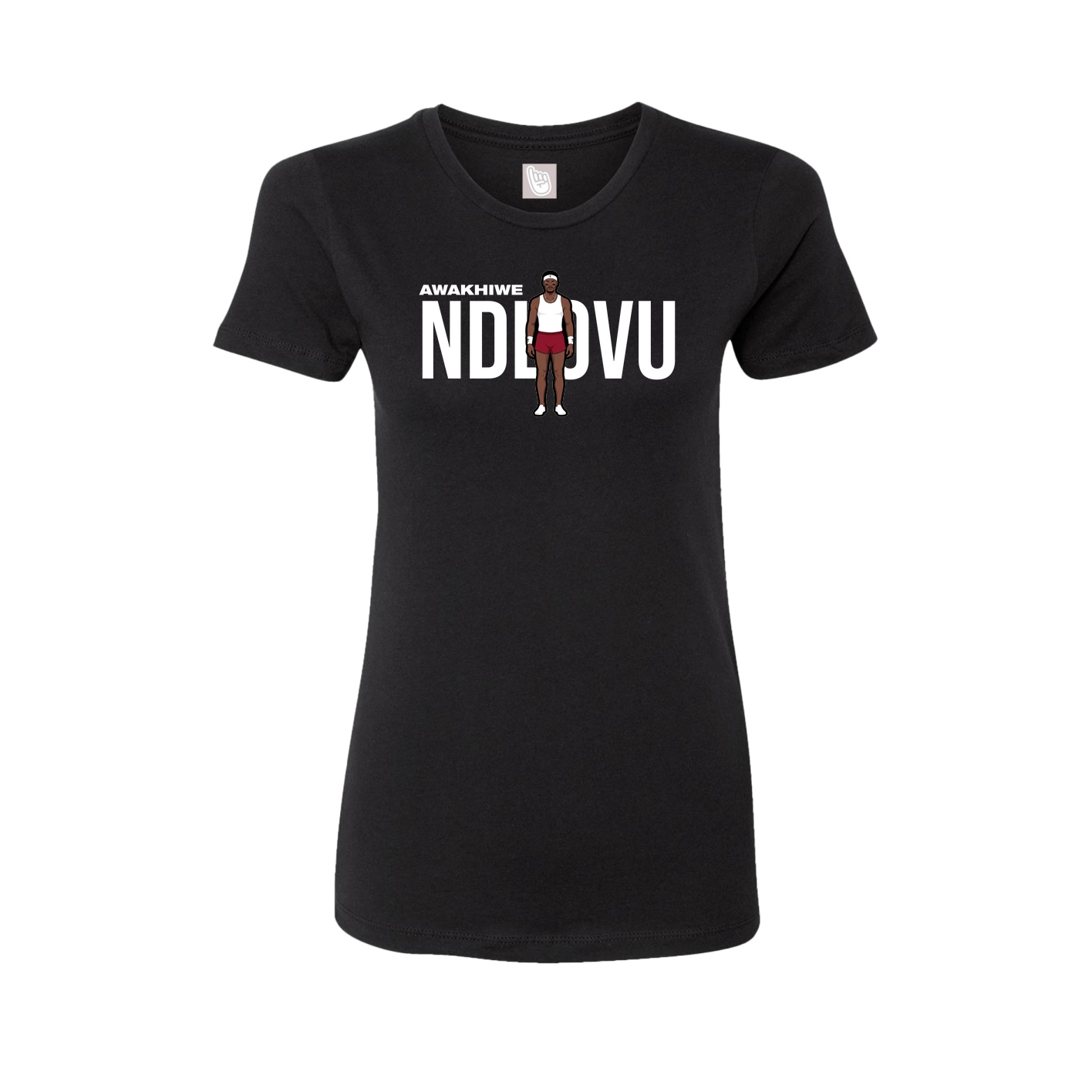 Fitted Women's Tee — Player Name in Black