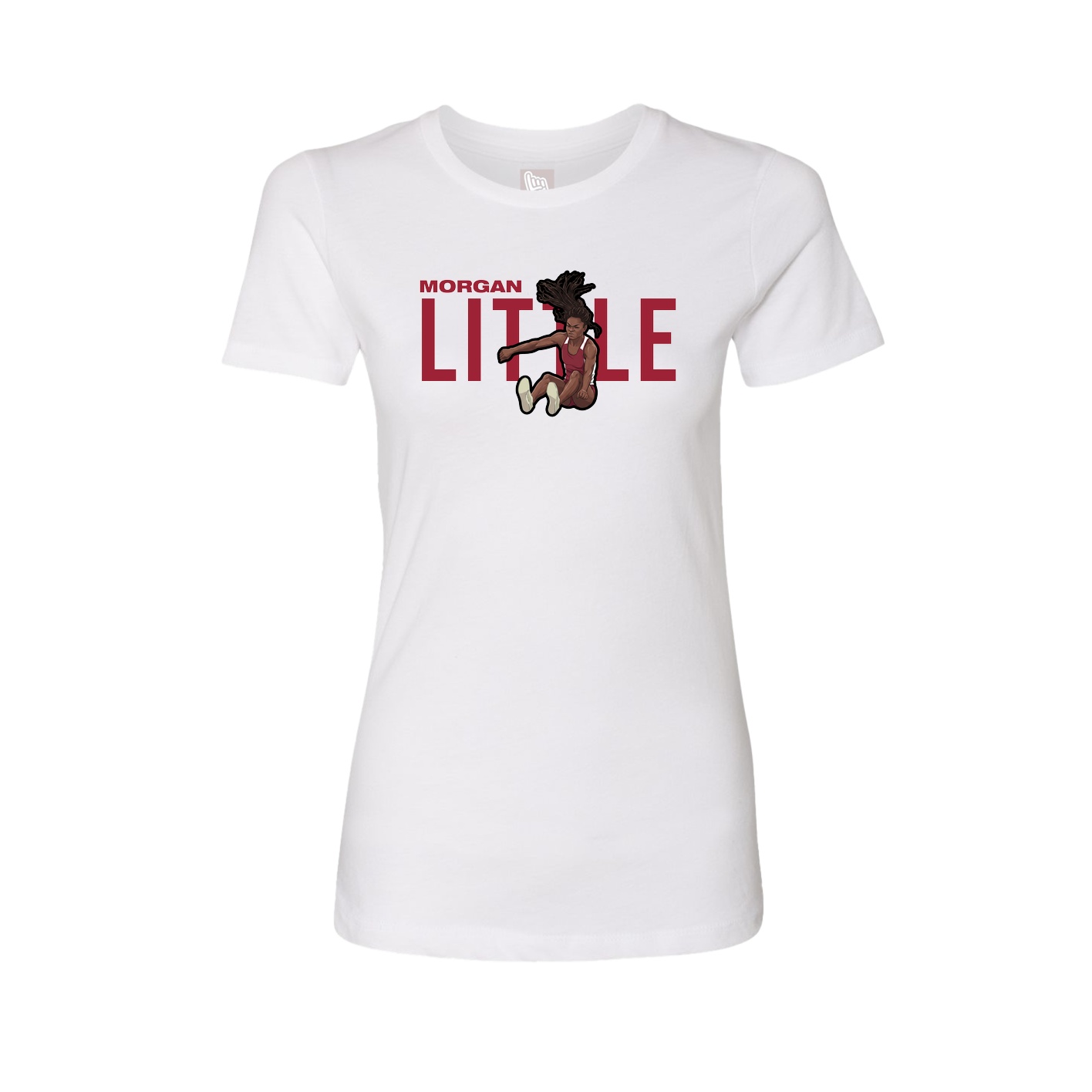 Fitted Women's Tee — Player Name in White