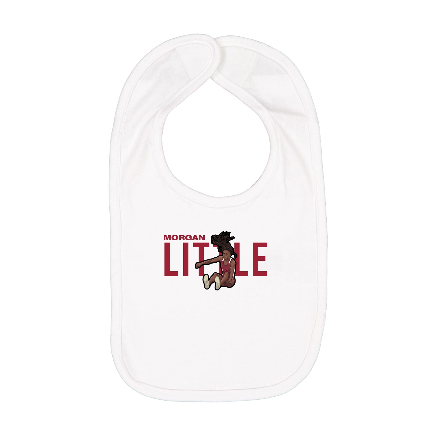 Infant Bib — Player Name in White