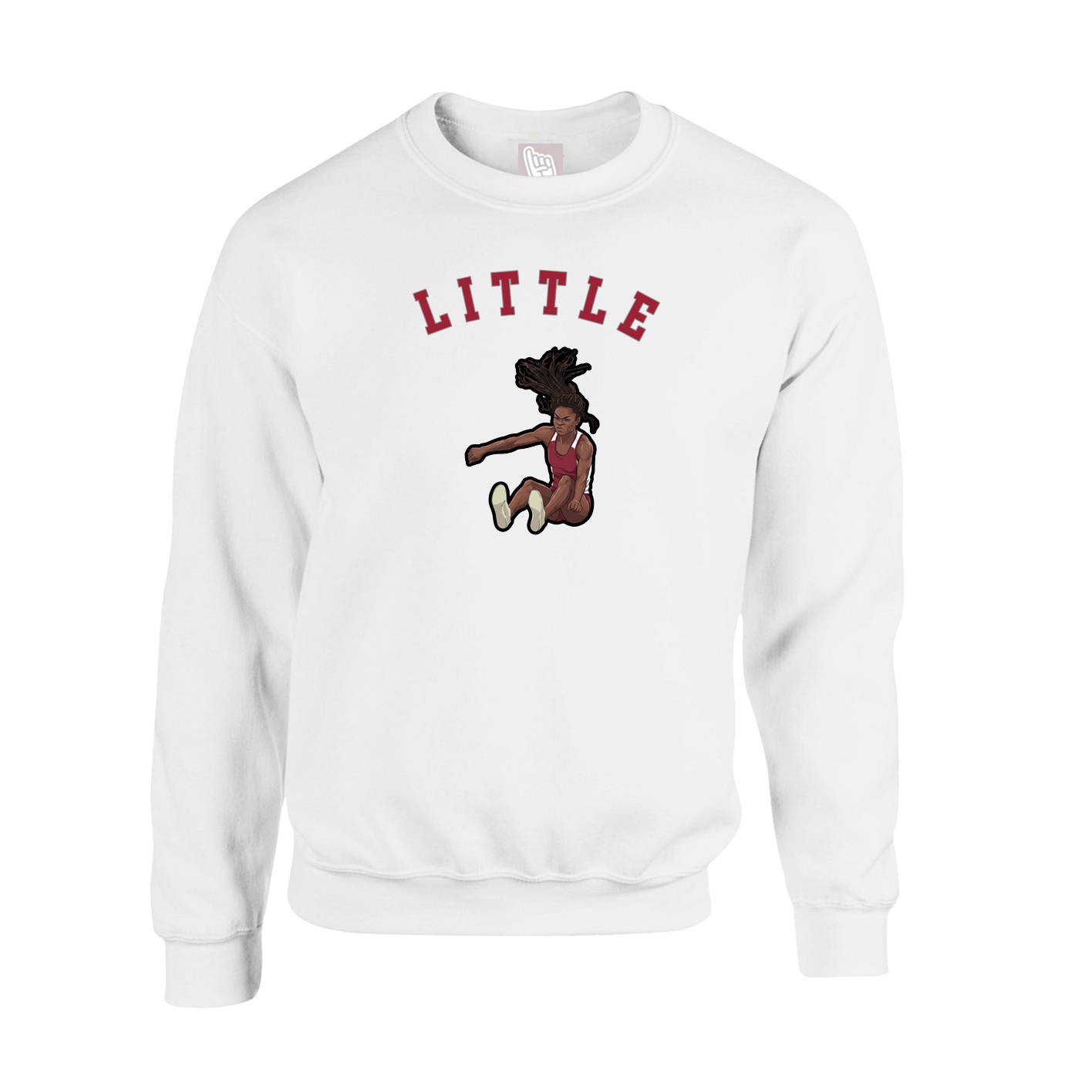 Fleece Crew — Shirsey Arch in White