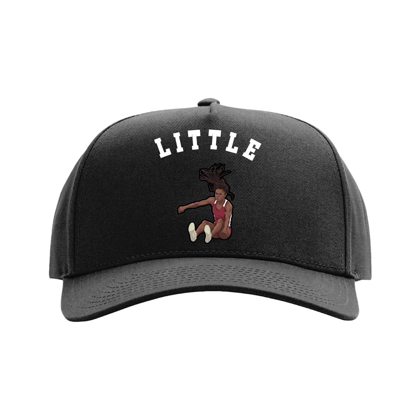 Full Fabric Five-Panel Champ Cap — Shirsey Arch in Black